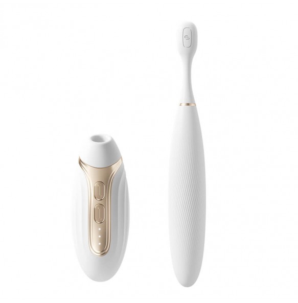 MizzZee - White Joylight Smart Dual Vibrator (Smart APP Model - Chargeable)